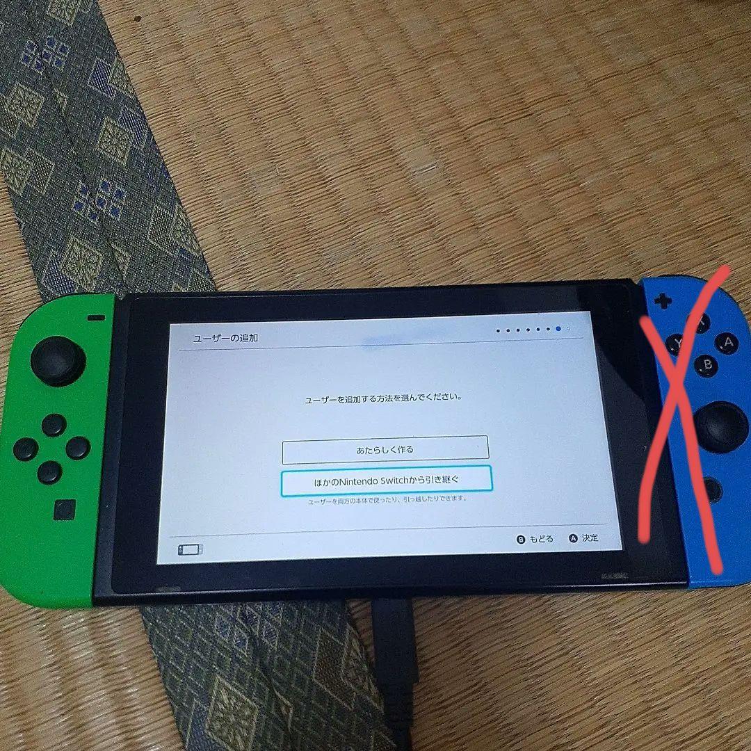 任天堂スイッチ＆コントローラー緑色のみ(ジャンク)